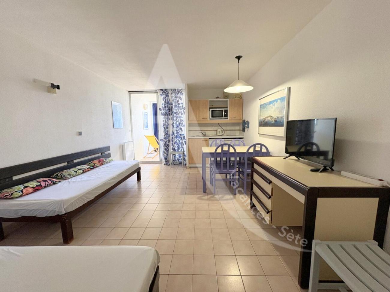 Studio Vue Mer Avec Pkg, Piscine, Tennis, Plage Direct Sete Luaran gambar